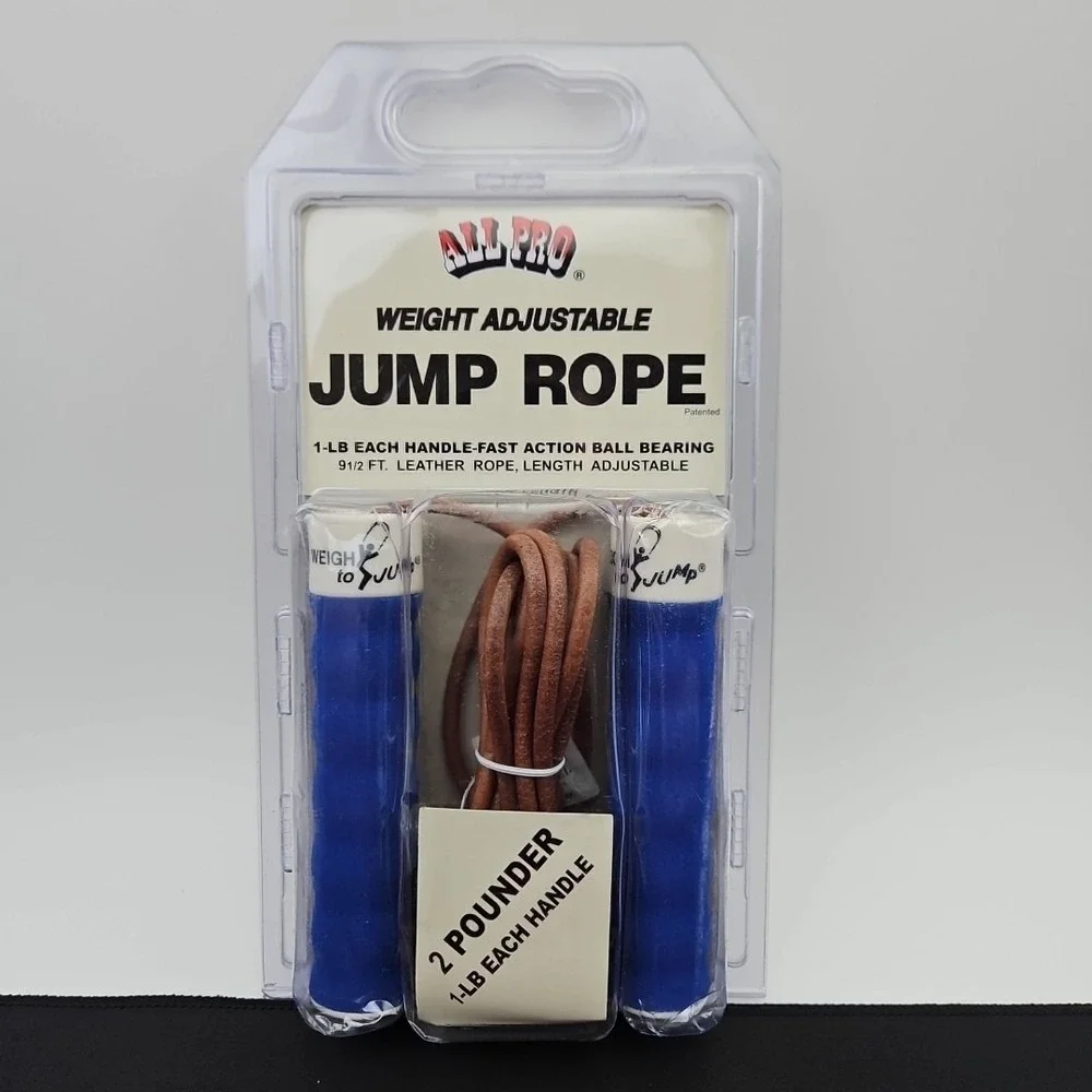 All Pro Weight Adjustable Jump Rope, 2‎ Lb Unit, 1 lb Each Handle, 9 1/2ft